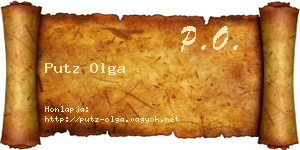 Putz Olga névjegykártya